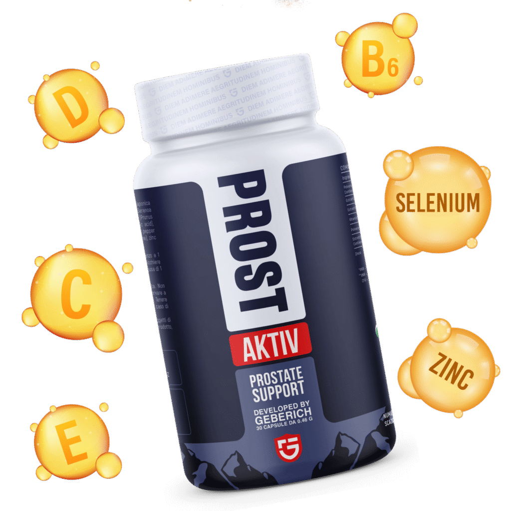ProstAktiv unterstützt das Wohlbefinden der Prostata und trägt zu einer gesunden Harnfunktion bei.